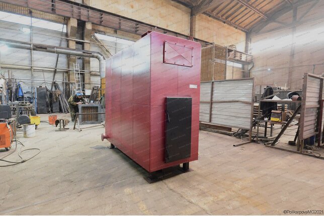 Дровяной котел 350 кВт с большой топкой твердотопливный